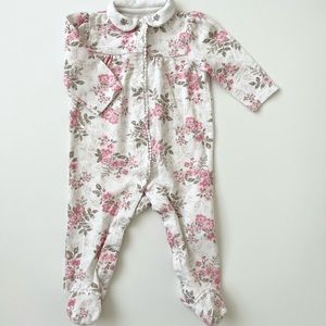 Little Me Floral Footie Pajamas / Sleeper